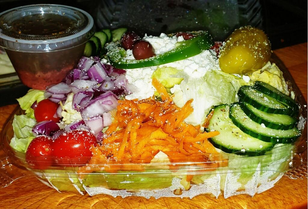 Order Greek Salad food online from Pizza Palace store, Cockeysville on bringmethat.com