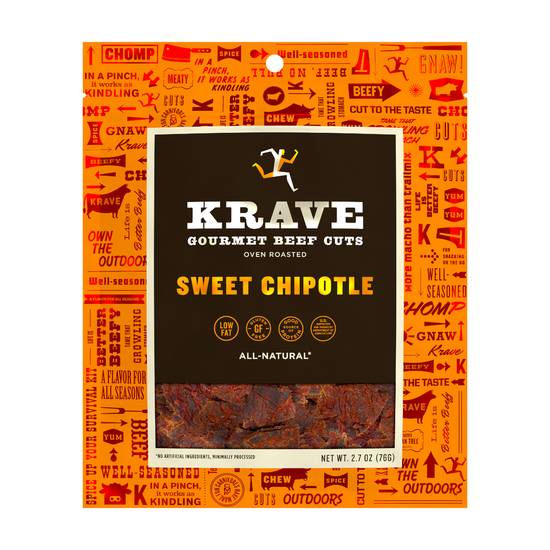 Order Krave Gourmet Beef Cuts Sweet Chipotle (2.7 oz) food online from Rite Aid store, Eugene on bringmethat.com