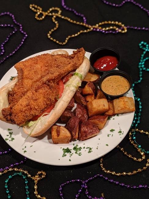 Order Fried Catfish Po Boy food online from Louisiana Bistreaux Seafood Kitchen store, East Point on bringmethat.com