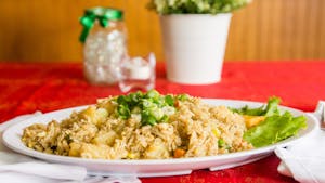 Order D2. Pineapple Fried Rice food online from 3 Sisters store, Ephrata on bringmethat.com