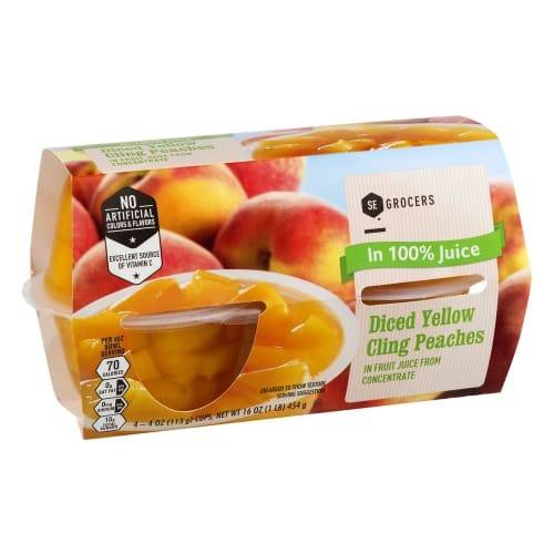 Order Se Grocers · Diced Yellow Cling Peaches in Juice (4 x 4 oz) food online from Winn-Dixie store, Foley on bringmethat.com
