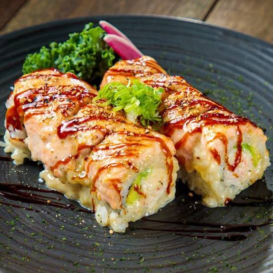 Order Baked Salmon Roll food online from Yoshiharu Ramen store, Buena Park on bringmethat.com
