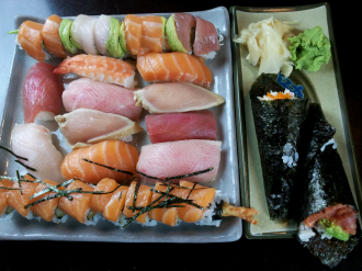 Order M6. Sushi Combo For 2 food online from 88 Chinese & Sushi Sherman Oaks store, Van Nuys on bringmethat.com
