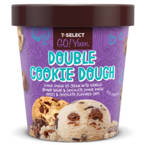 Order 7-Select GoYum Double Cookie Dough Pint food online from 7-Eleven store, Corning on bringmethat.com