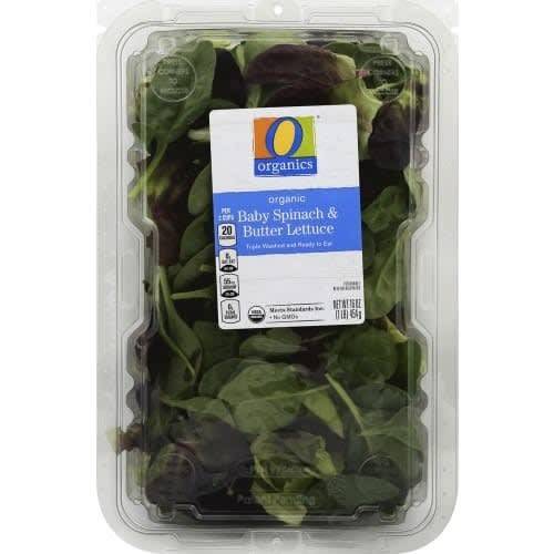 Order O Organics · Baby Spinach & Butter Lettuce (16 oz) food online from Vons store, Redondo Beach on bringmethat.com