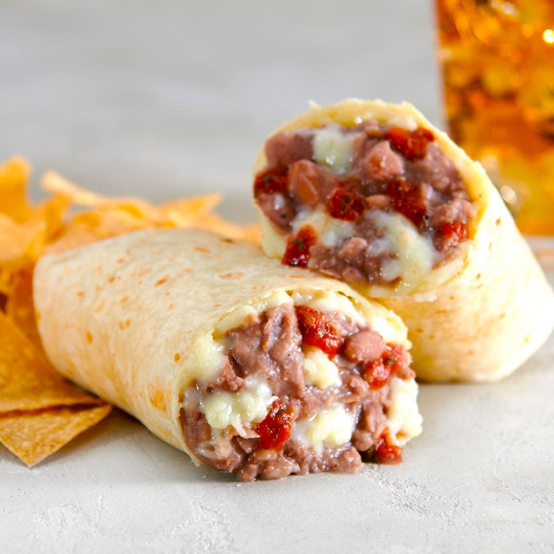 Order Bean & Cheese Burrito food online from Rubio's store, San Diego on bringmethat.com