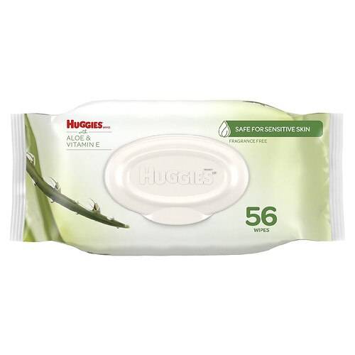Order Huggies Wipes with Aloe & Vitamin E, 1 Flip-Top Pack Fragrance Free - 56.0 ea food online from Walgreens store, Litchfield on bringmethat.com