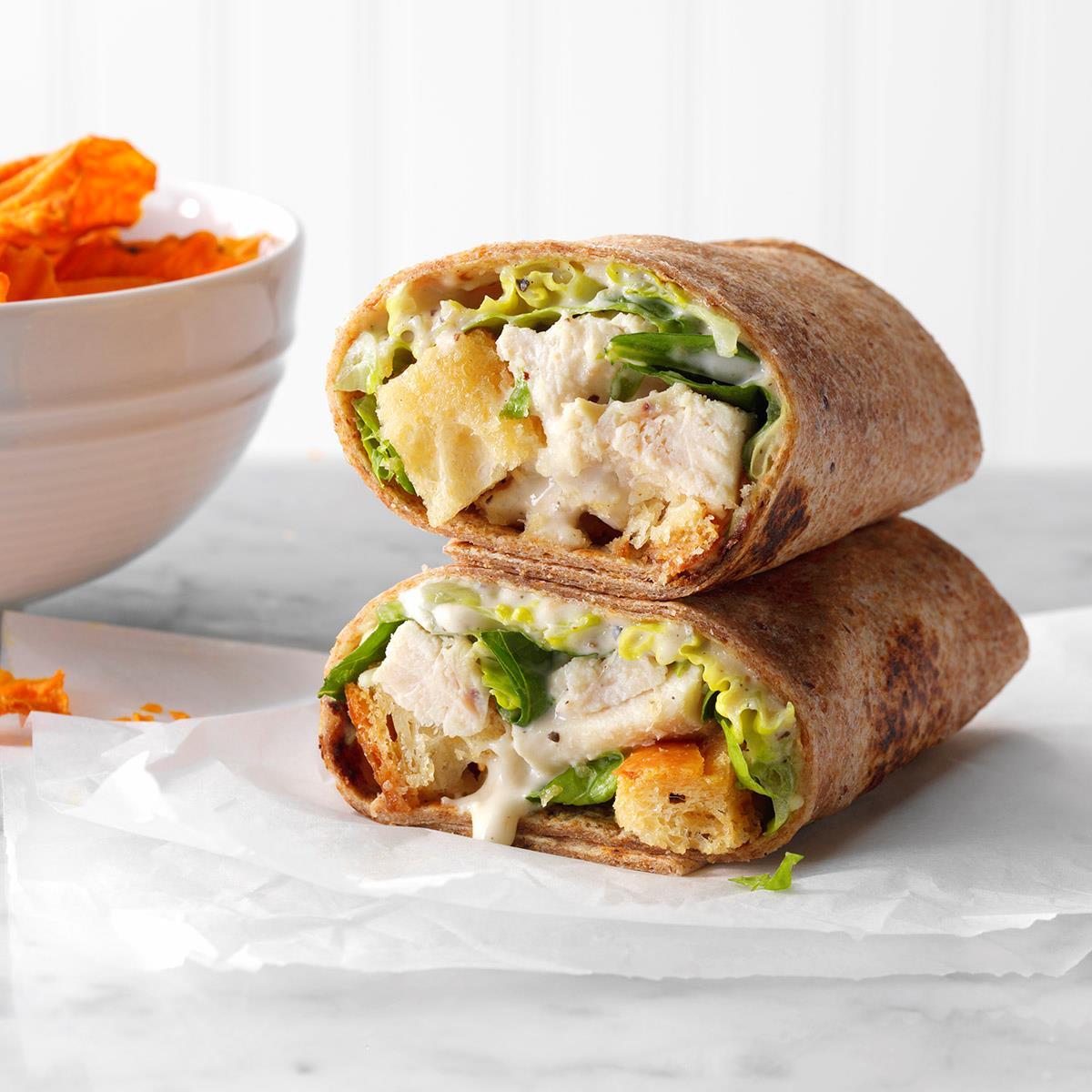 Order Caesar Wrap with Chicken food online from Breakfast Bicuit store, Dallas on bringmethat.com