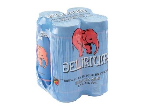 Order Delirium Tremens - 4x 16oz Cans food online from Rayan Discount Liquors store, CHICAGO on bringmethat.com