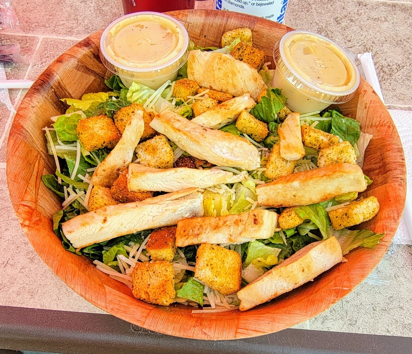 Order Chicken Caesar Salad food online from Dj Pizzeria store, Spencerport on bringmethat.com