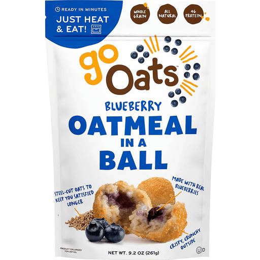 Order Go Oats Blueberry Oatmeal In A Ball (9.2 OZ) 140103 food online from BevMo! store, Greenbrae on bringmethat.com