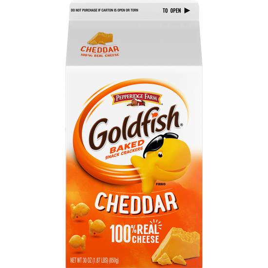 Order Goldfish Cheddar Baked Snack Crackers, 30 OZ  food online from Cvs store, FALLON on bringmethat.com