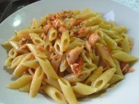 Order Penne Al Salmone with Asparagus food online from Bella Notte Italian Restaurant & Pizza store, Little Falls on bringmethat.com