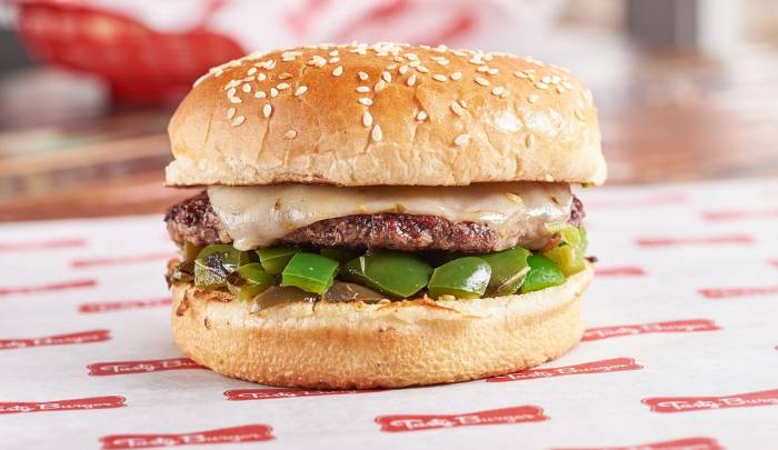 Order SPICY JALAPENO BURGER* food online from Tasty Burger store, Boston on bringmethat.com