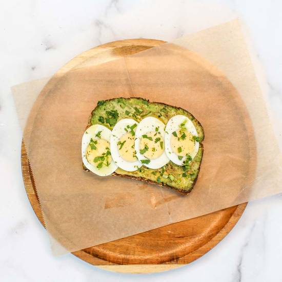 Order Single Avocado Toast w/ Egg food online from Kale Me Crazy store, Decatur on bringmethat.com