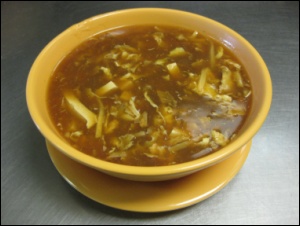 Order S3. Hot & Sour Soup food online from Moon Wok store, Cedar Hill on bringmethat.com