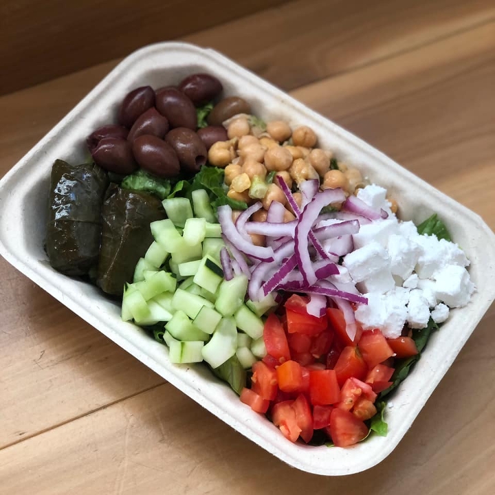 Order Greek Salad food online from Greens And Grains store, Galloway on bringmethat.com