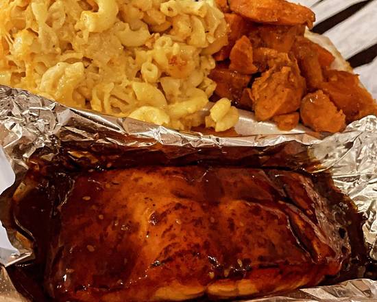 Order Bbq salmon dinner  food online from Blended Flavors store, Linden on bringmethat.com