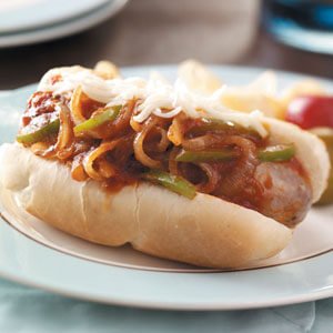 Order Italian Sausage and Cheese Sandwich Sandwich food online from Lj Pizza store, Mesa on bringmethat.com