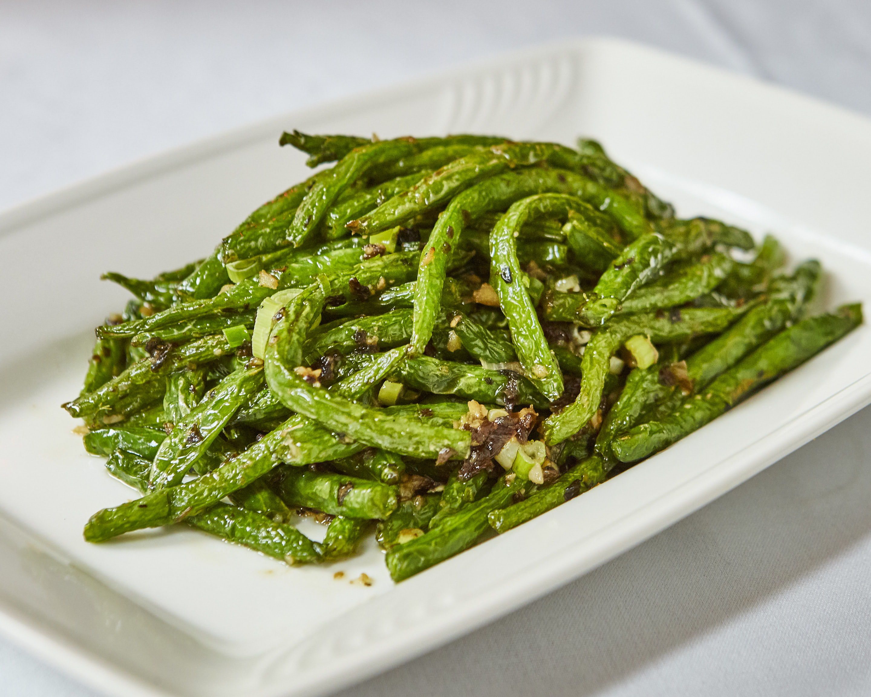 Order 96. Dry Sauteed String Beans food online from Ollie's Sichuan store, New York on bringmethat.com