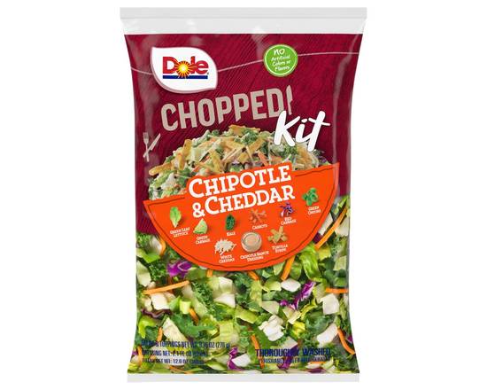 Order Dole · Chipotle & Cheddar Chopped Salad Kit (12 oz) food online from Shaw's store, Newburyport on bringmethat.com