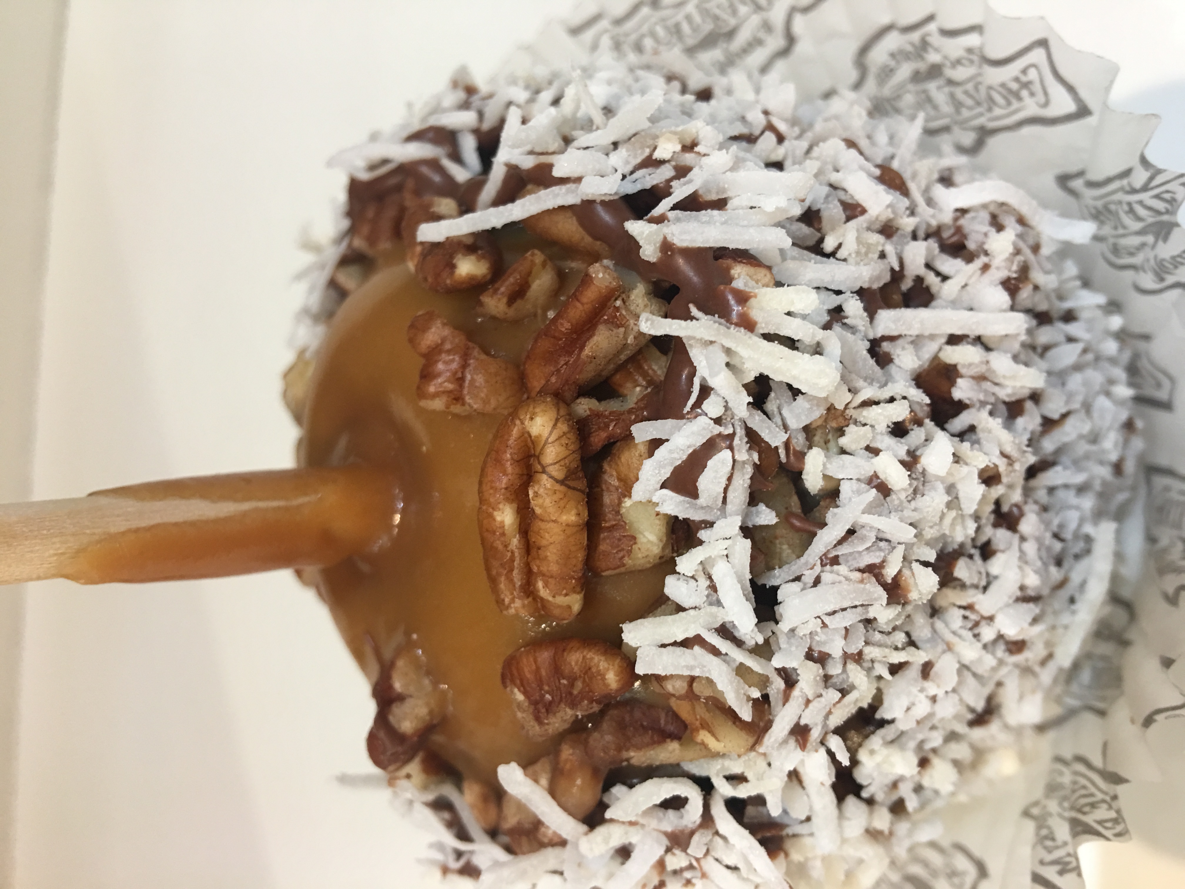 Order German Chocolate Caramel Apple food online from Rocky Mountain Chocolate Factory store, Winston-Salem on bringmethat.com