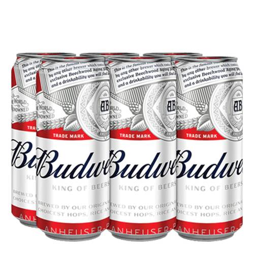 Order Budweiser Cans - 16 oz Cans/6 Pack food online from Bottle Shop & Spirits store, Los Alamitos on bringmethat.com