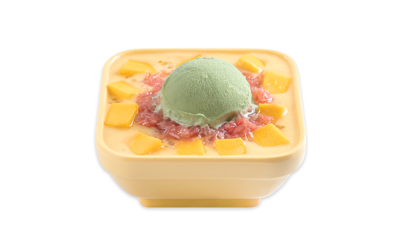 Order M8. Mango Pomelo Sago and Matcha Ice Cream food online from Sweethoney Dessert store, Colma on bringmethat.com
