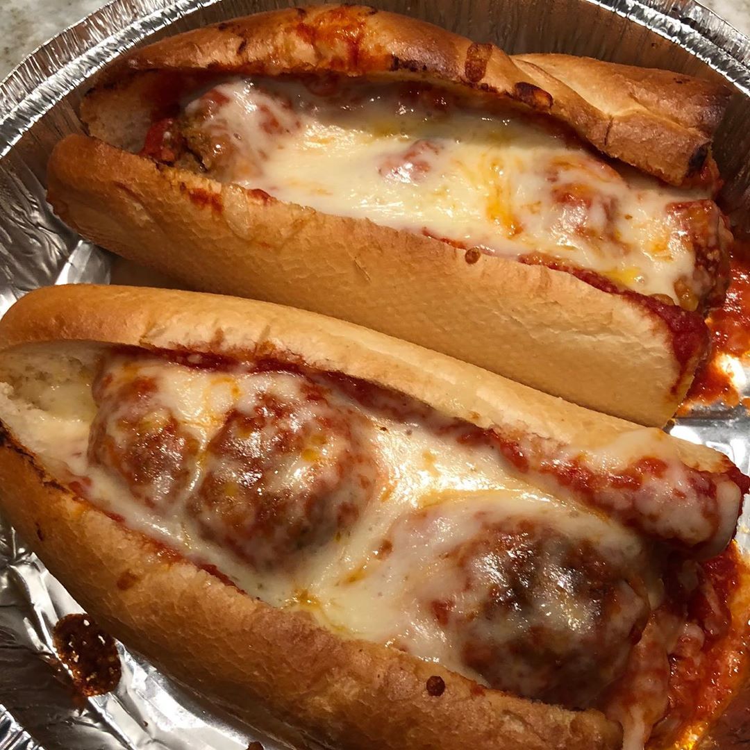 Order Traditional Meatball Parmesan Hero food online from 3 Brothers Pizza Cafe store, Farmingdale on bringmethat.com