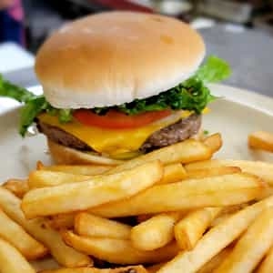 Order HAMBURGER COMBO,W/Fries &16oz Drink. food online from Steak In A Sack store, Fort Washington on bringmethat.com