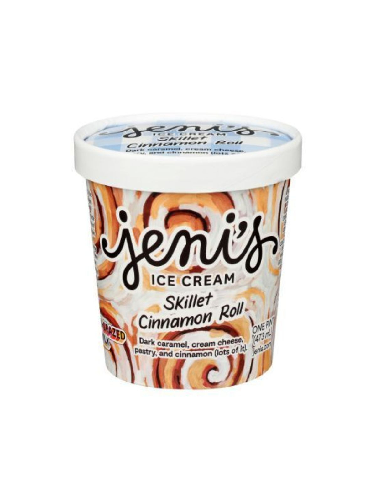 Order Jeni's Skillet Cinnamon Roll Ice Cream (1 Pint) food online from Stock-Up Mart store, Minneapolis on bringmethat.com