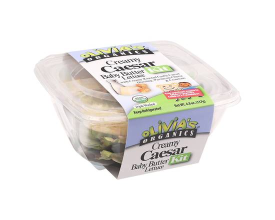 Order Olivia's Organics · Creamy Caesar Baby Butter Lettuce Kit (4.8 oz) food online from Safeway store, Mount Airy on bringmethat.com