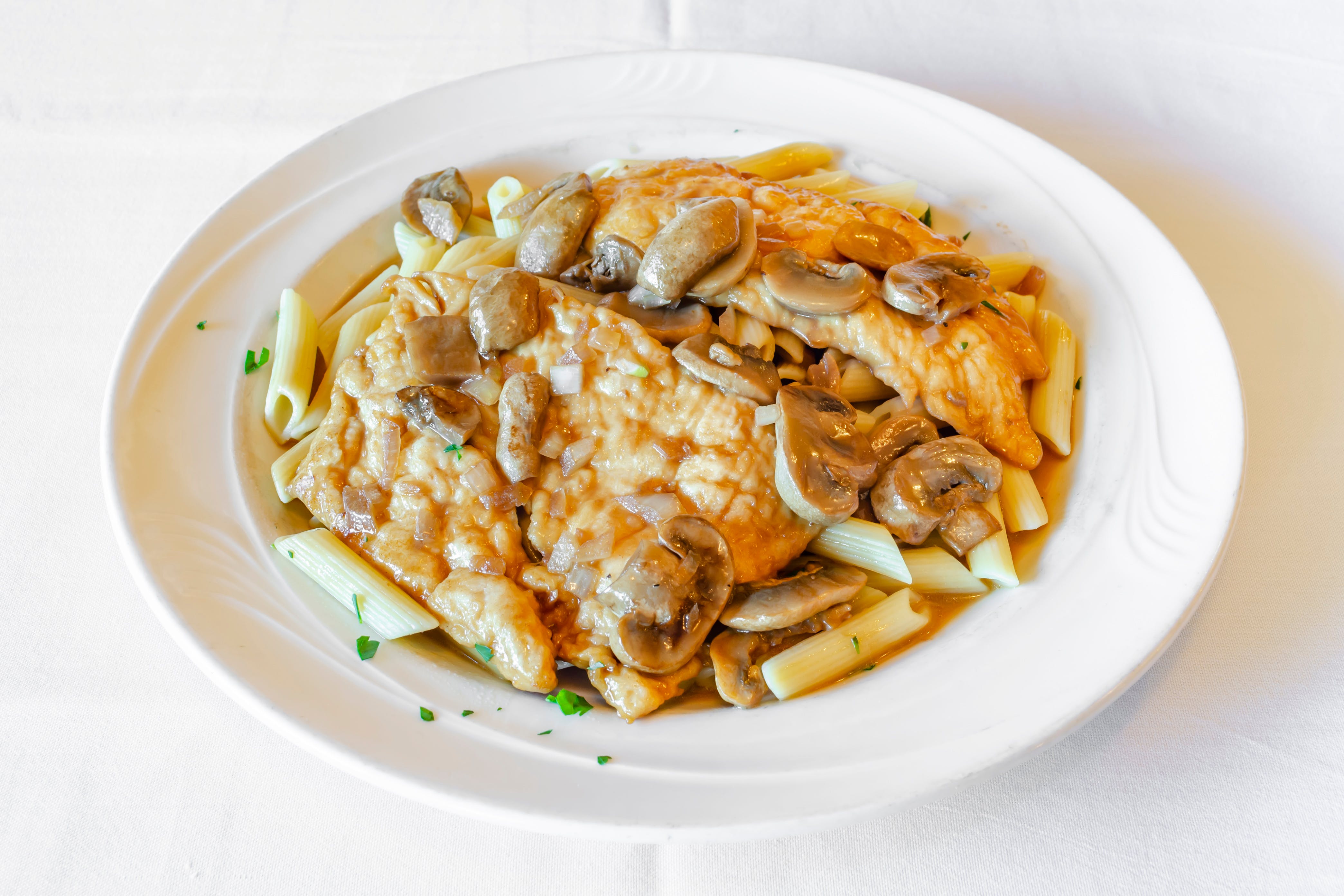 Order Chicken Marsala - Entree food online from Dante's Place store, Leonia on bringmethat.com