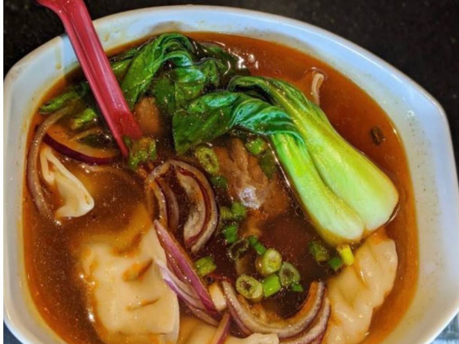 Order Dumpling Beef Soup food online from Rice Bowl Cafe store, Austin on bringmethat.com
