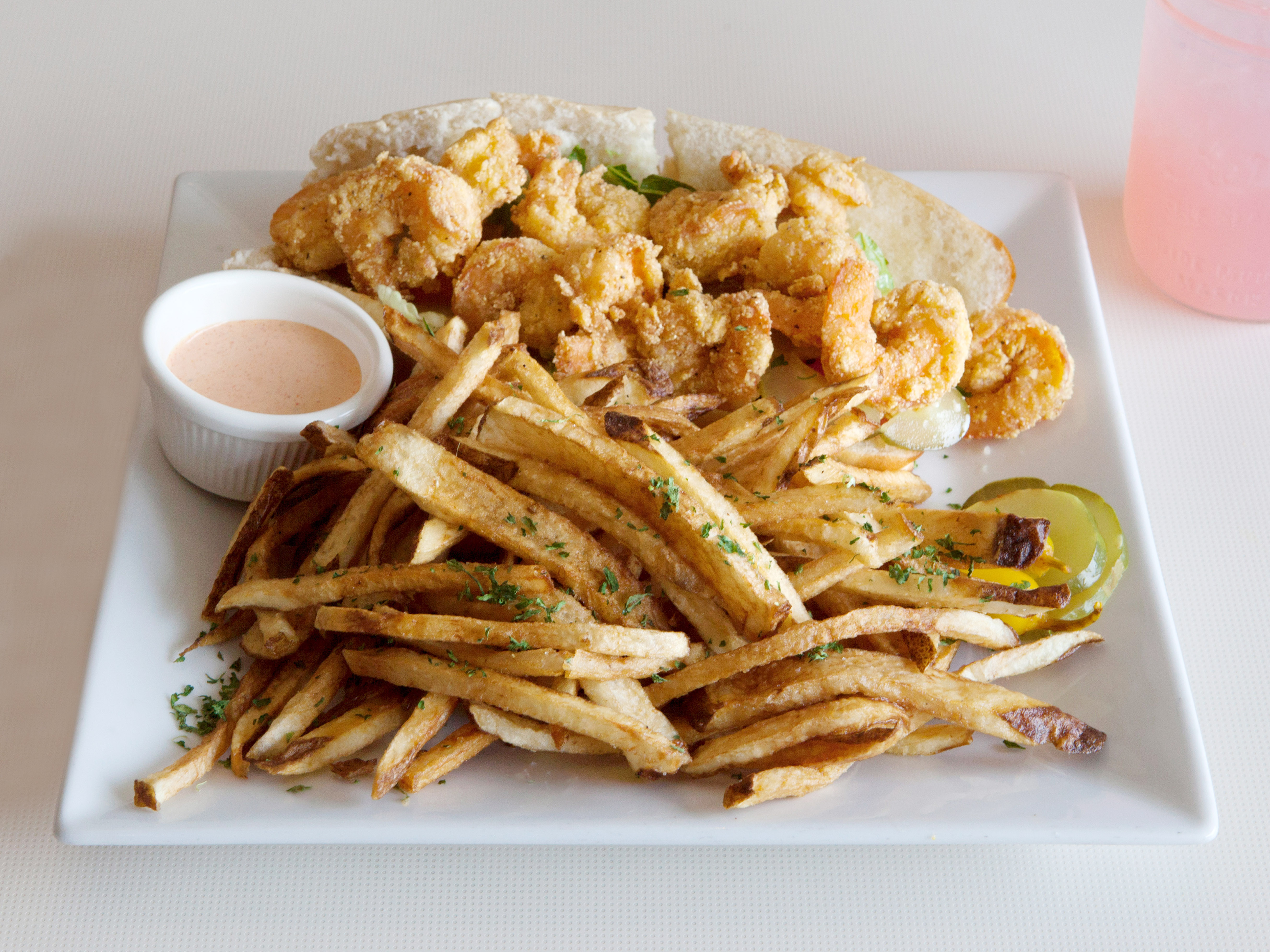 Order Shrimp Po'Boy food online from Stevie Creole Cafe store, Los Angeles on bringmethat.com