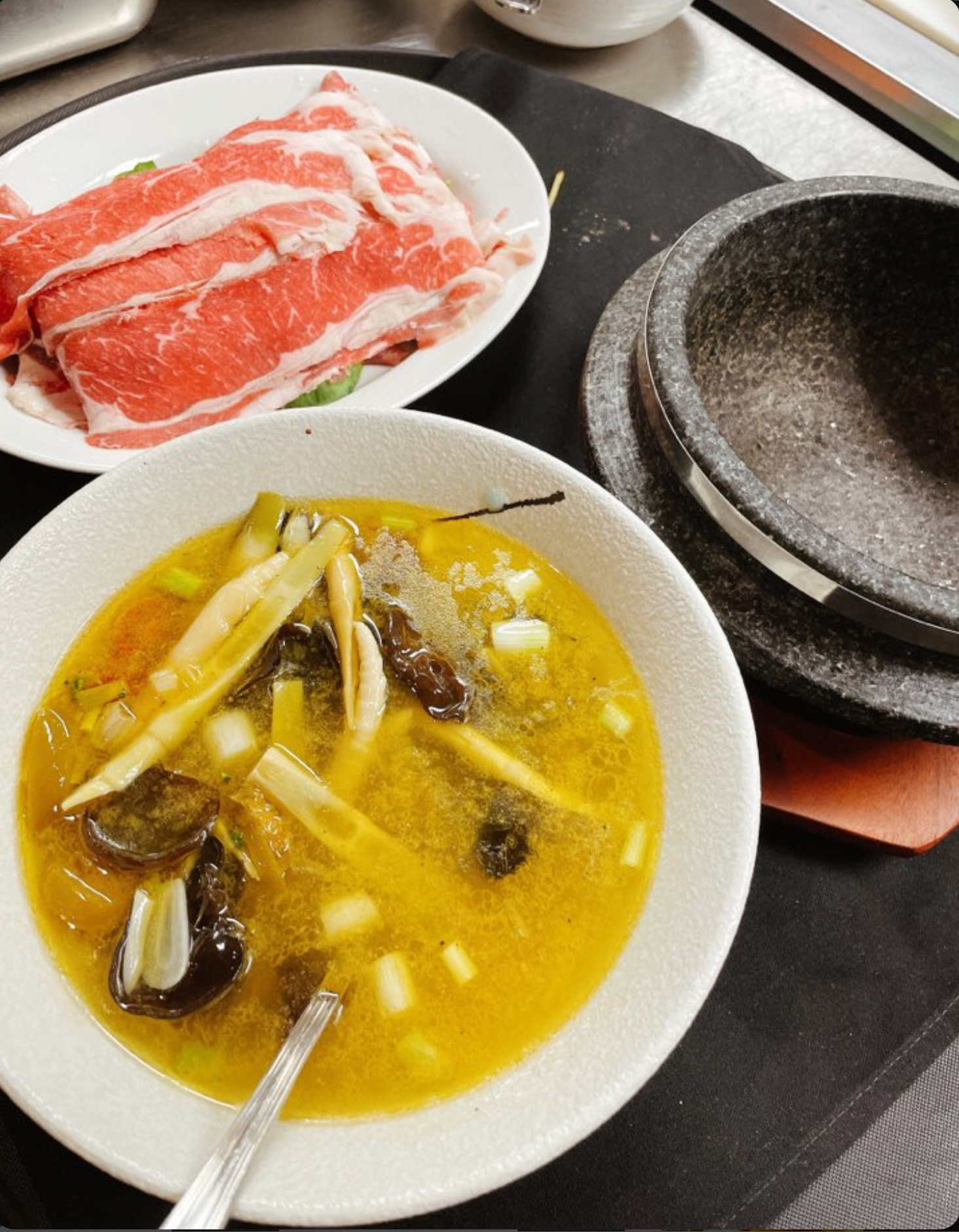 Order Golden Sour-Spicy Stewed Beef 金汤酸辣肥牛 food online from The Mandarin store, Menlo Park on bringmethat.com