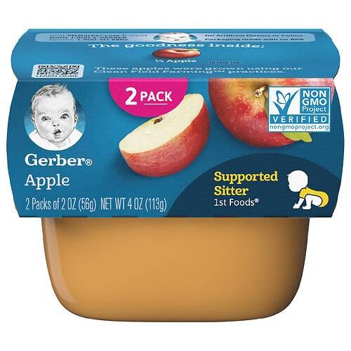 Order Gerber 1st Foods Natural Baby Food Apple - 2.0 oz x 2 pack food online from Walgreens store, Bluffton on bringmethat.com