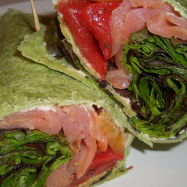 Order # Smoked Salmon Wrap food online from Stop N Wrap store, San Francisco on bringmethat.com