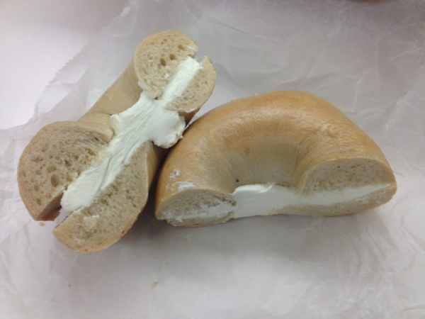 Order Bagel with Plain Cream Cheese food online from New York Bagels store, Yonkers on bringmethat.com