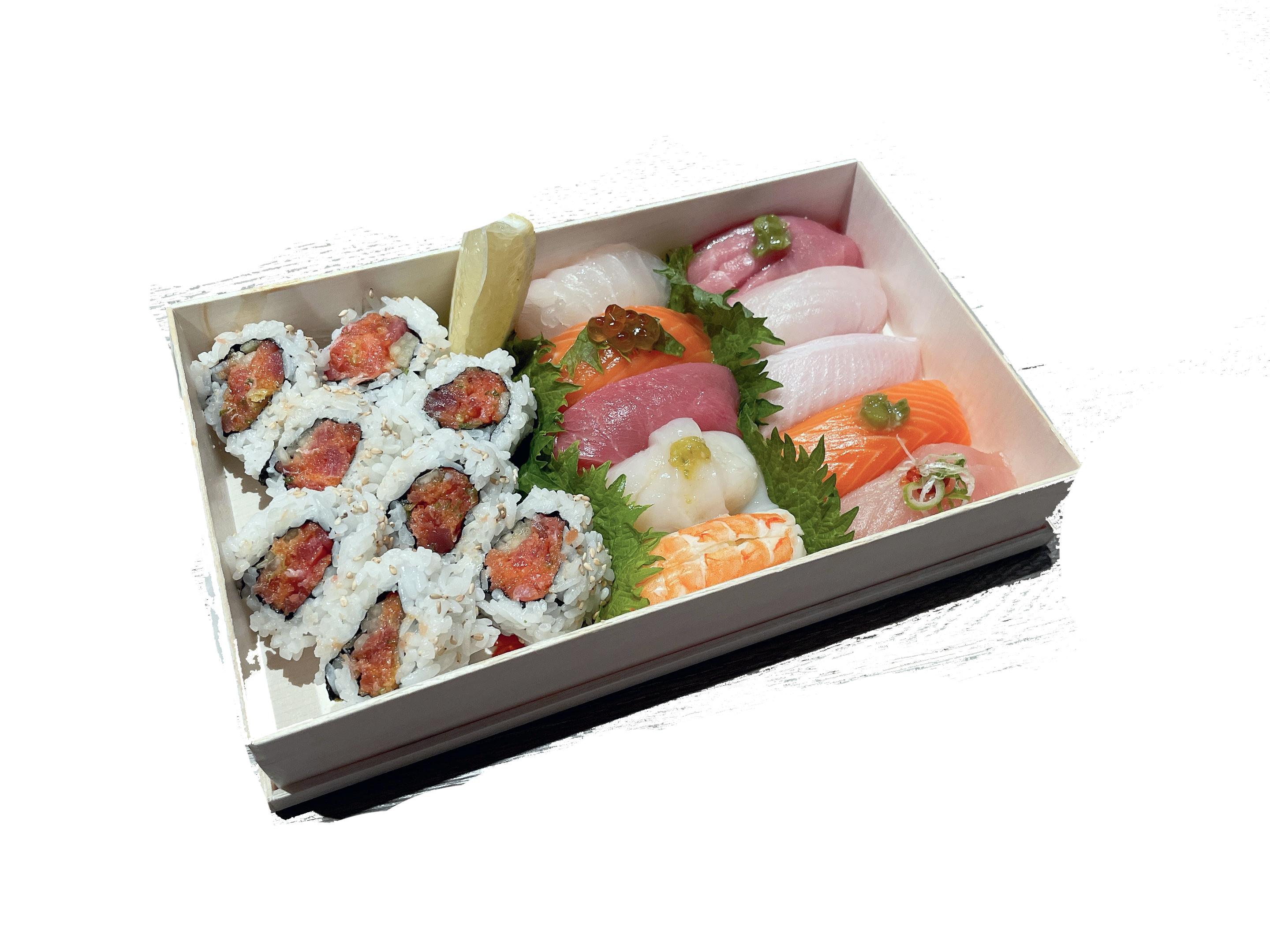 Order 10pc Sushi + Cut Roll food online from Umaya La store, Los Angeles on bringmethat.com