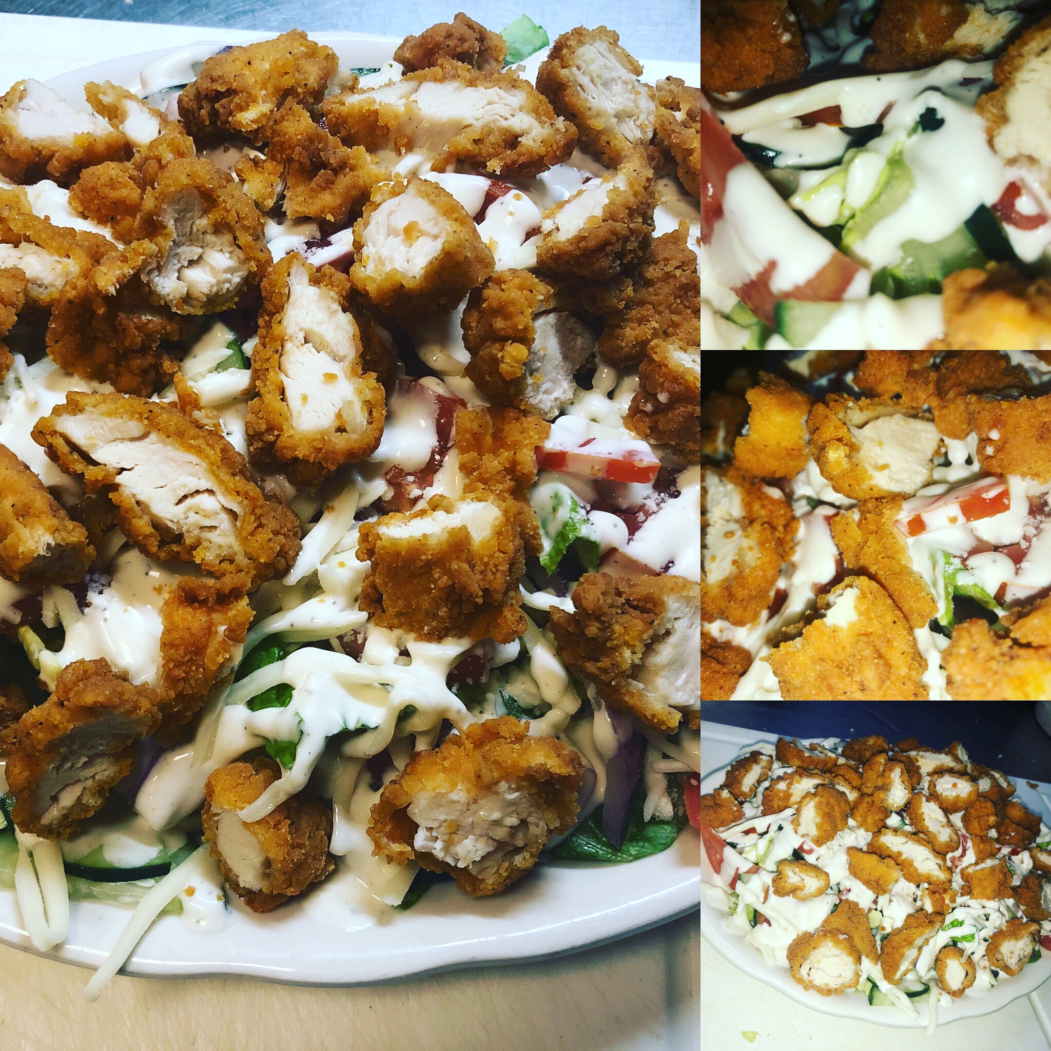 Order Crispy Chicken Salad food online from Yapi Mediterranean Subs And Sandwiches store, Saint Louis on bringmethat.com