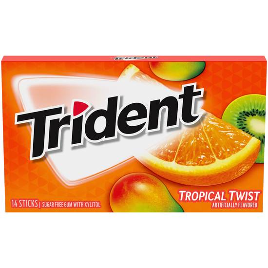 Order Trident Sugar Free Gum Tropical Twist (14 ct) food online from Rite Aid store, Eugene on bringmethat.com