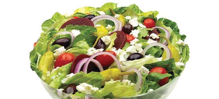 Order Greek Salad - Small food online from Happy's Pizza store, Trenton on bringmethat.com