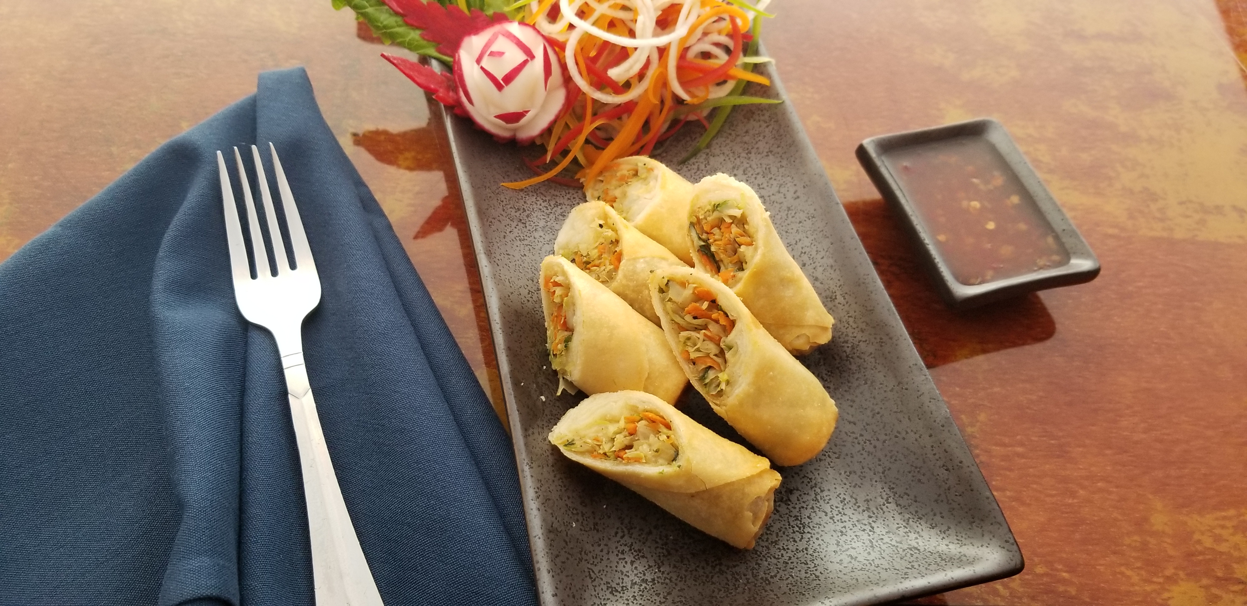 Order Spring Rolls (4 Pcs) food online from Spice Route store, Parsippany on bringmethat.com