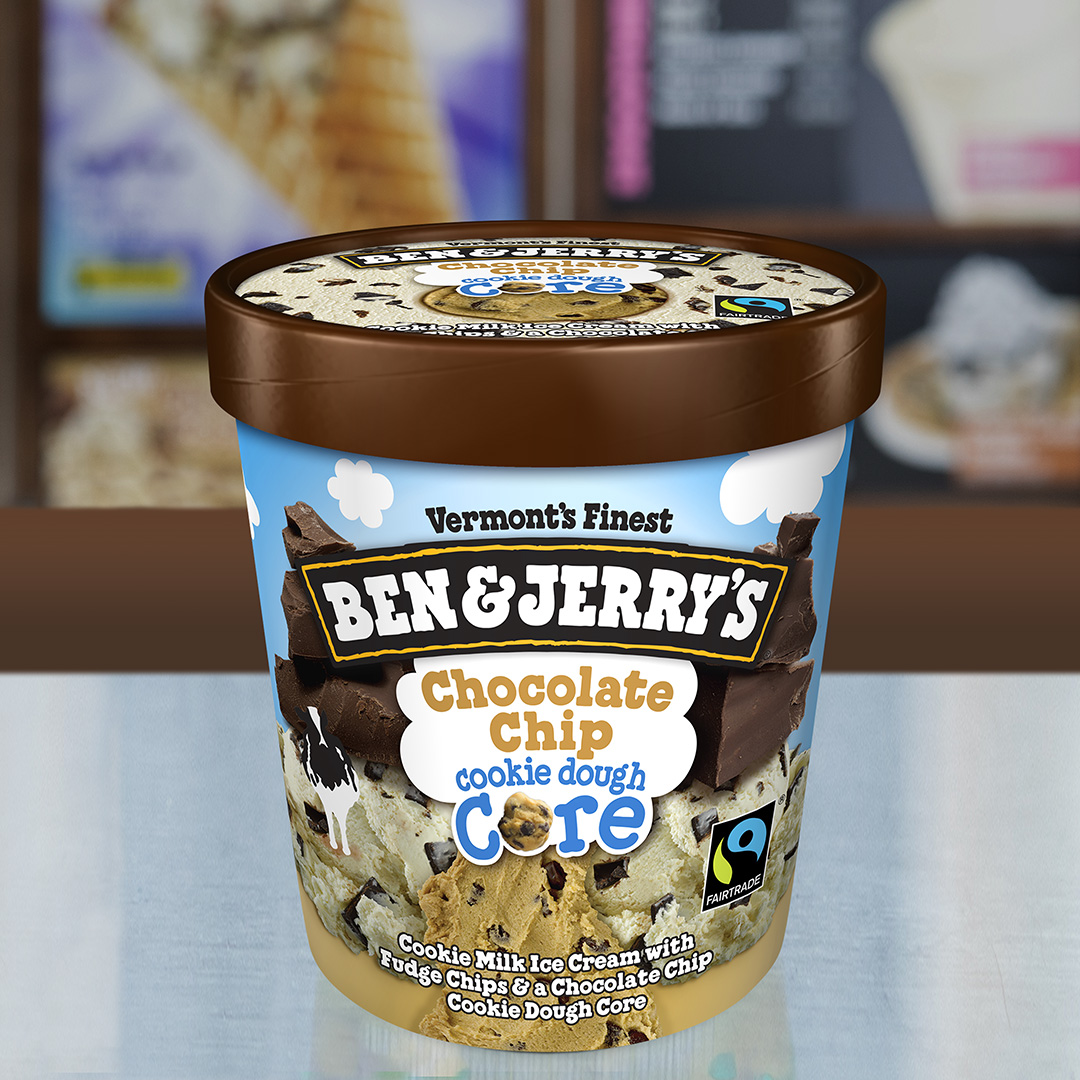 Order Chocolate Chip Cookie Dough Core food online from Ben & Jerry store, Manchester on bringmethat.com