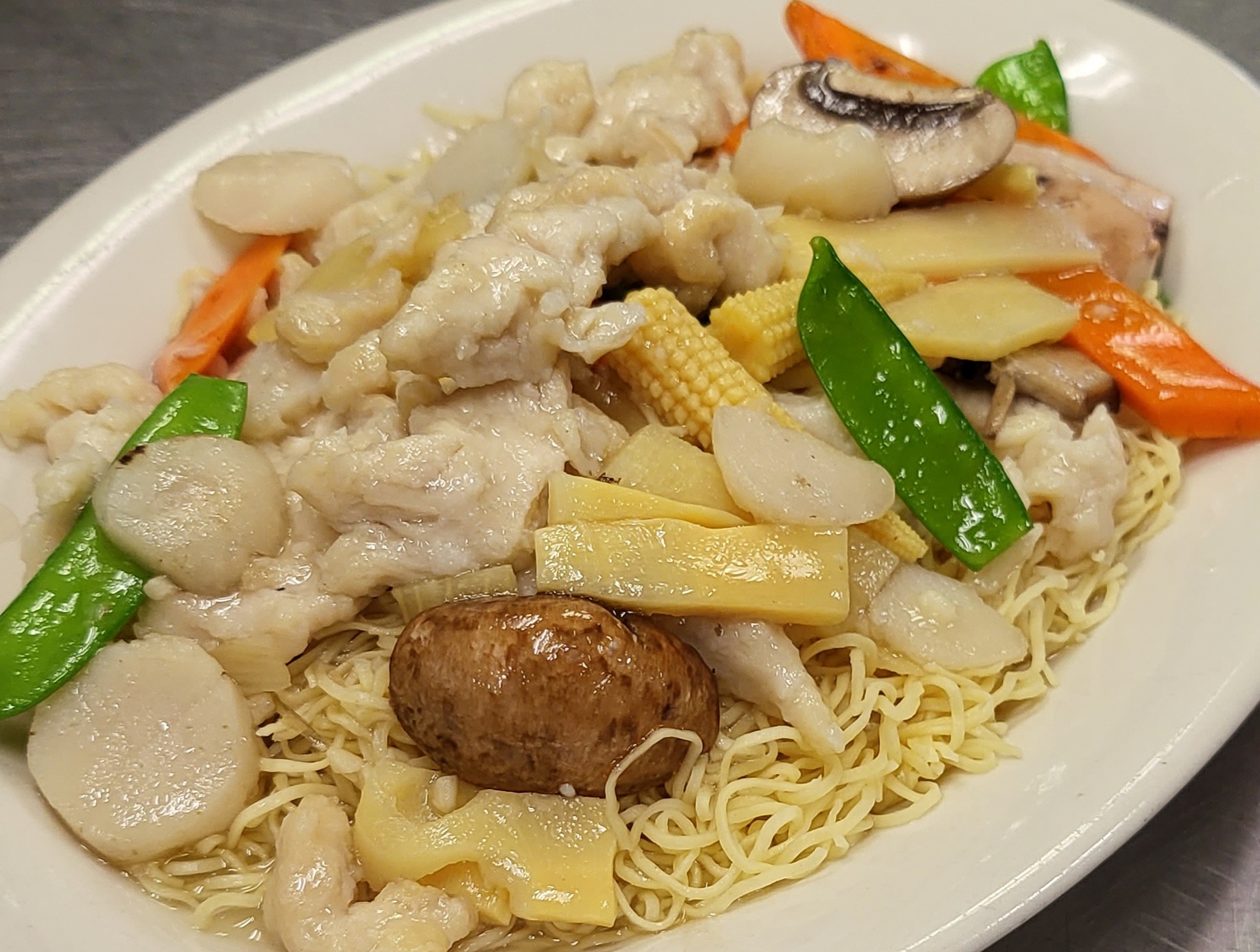 Order CN02. Chicken Kow food online from Dragon Palace Chinese Restaurant store, Davenport on bringmethat.com