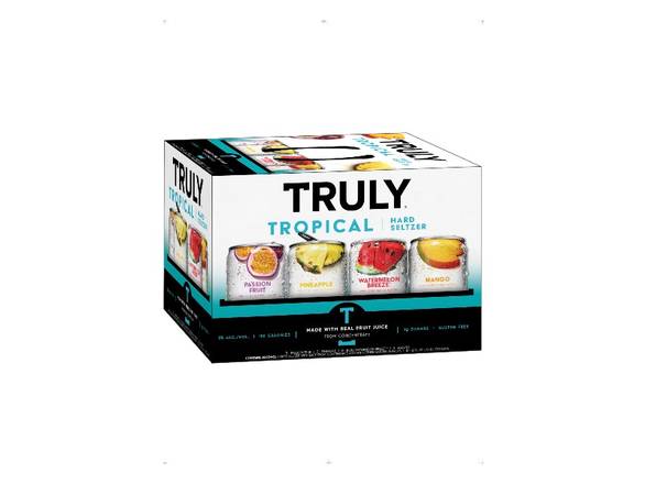 Order TRULY Hard Seltzer Tropical Variety Pack, Spiked & Sparkling Water - 12x 12oz Cans food online from Cardinal Wine & Spirits store, Gurnee on bringmethat.com