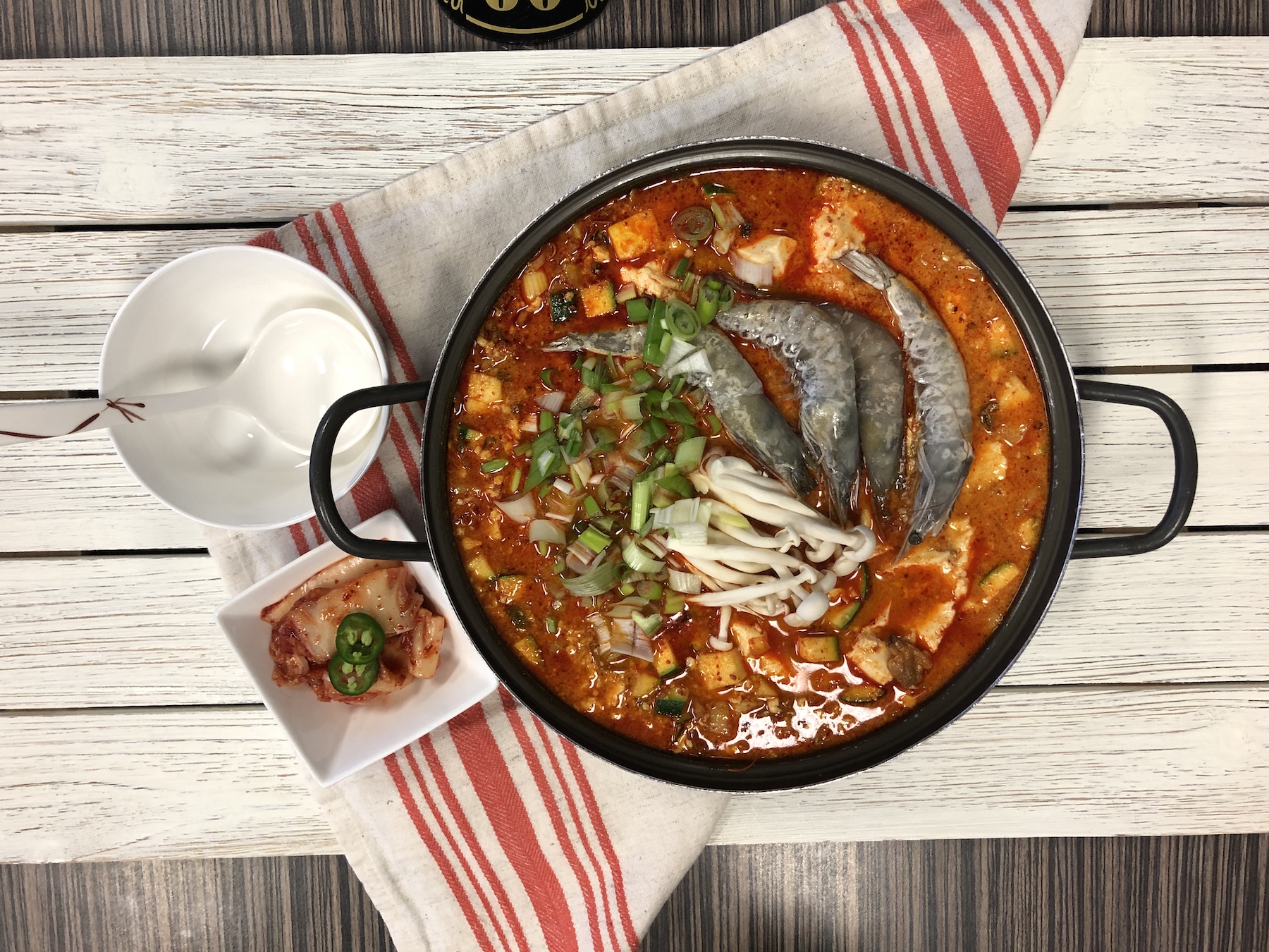 Order Seafood Soft Tofu Soup food online from Soo Ja Fusion Bistro store, Fremont on bringmethat.com
