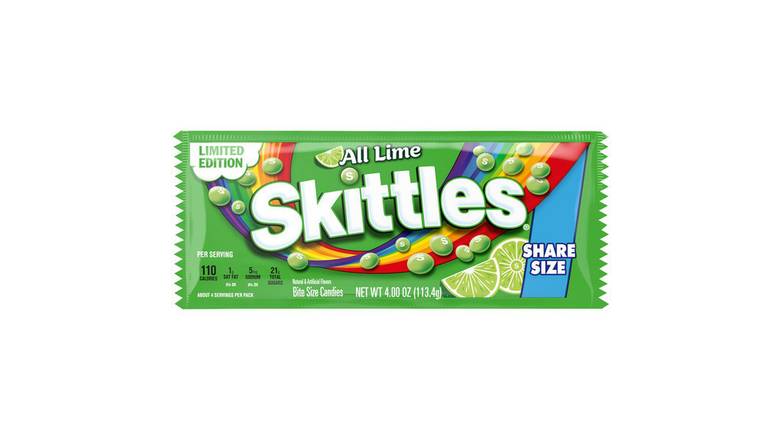 Order Skittles All Lime Share Size food online from Route 7 Food Mart store, Norwalk on bringmethat.com