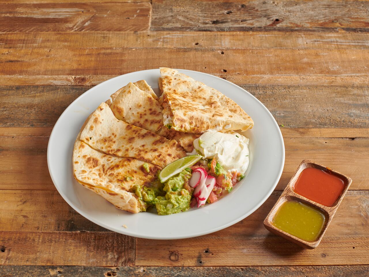 Order 3 Cheese Chicken Quesadilla food online from Pablito's Taqueria store, Brooklyn on bringmethat.com